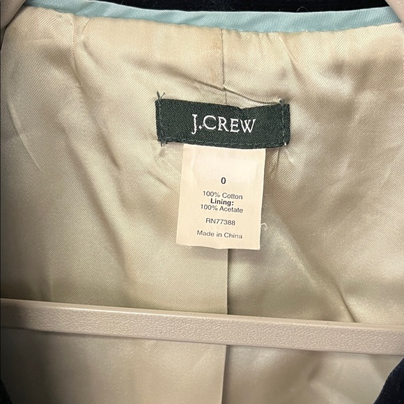 J.Crew Navy Blue Velvet Blazer - Picture 4 of 9